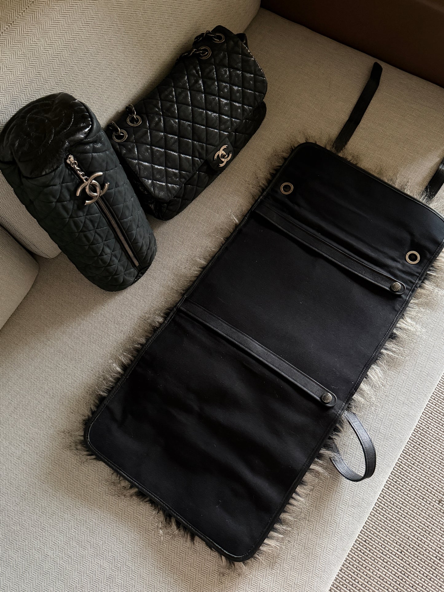 Chanel RARE 2010 AW Icebergs RTW Fantasy Furs Backpack