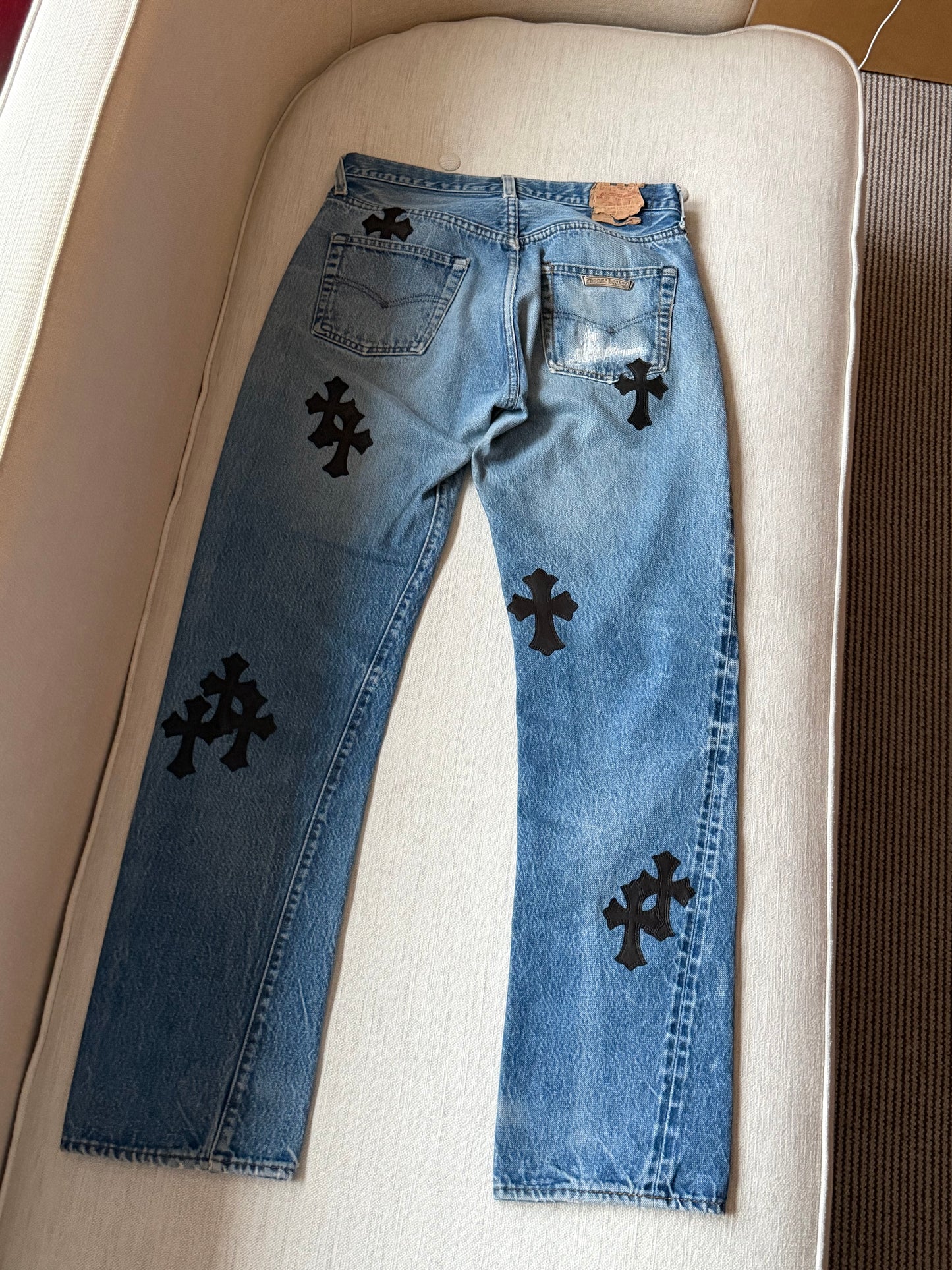 Chrome Hearts Levis 501 cross patches Denim Jeans