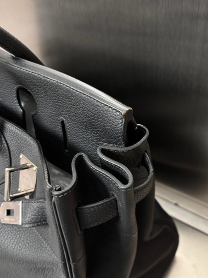 Hermes HAC 40 Noir Togo Leather Palladium SHW