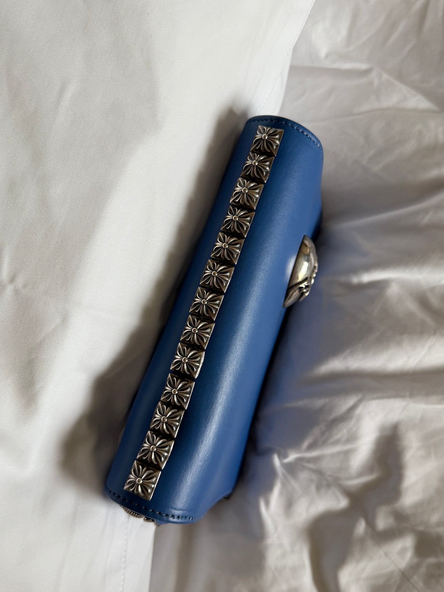 Chrome Hearts Blue Silver Heart Logo Agenda Book