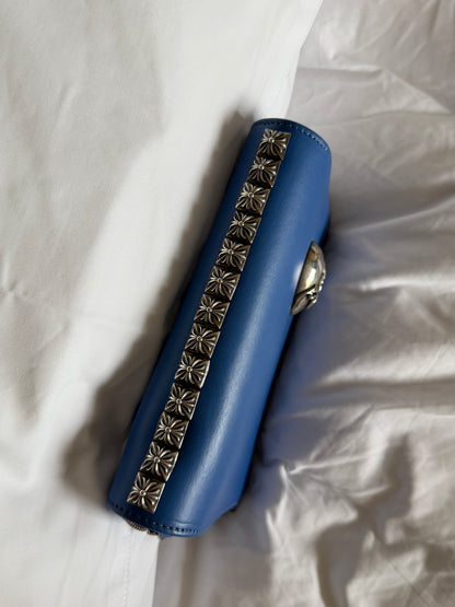 Chrome Hearts Blue Silver Heart Logo Agenda Book
