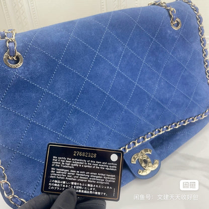 Chanel 2019 Blue Pharrell XXL Flight Flap Bag
