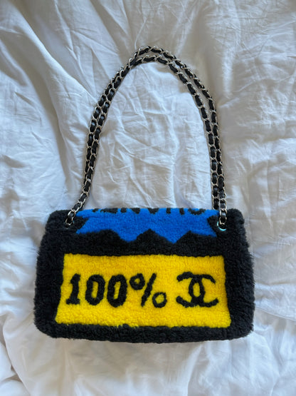 Chanel 14K N5 Shearling Classic Flap medium bag