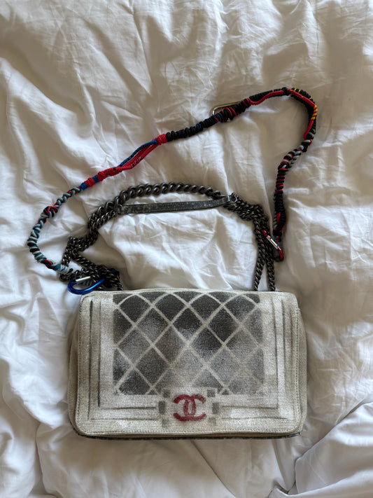 Chanel 2014 art school graffiti Leboy bag