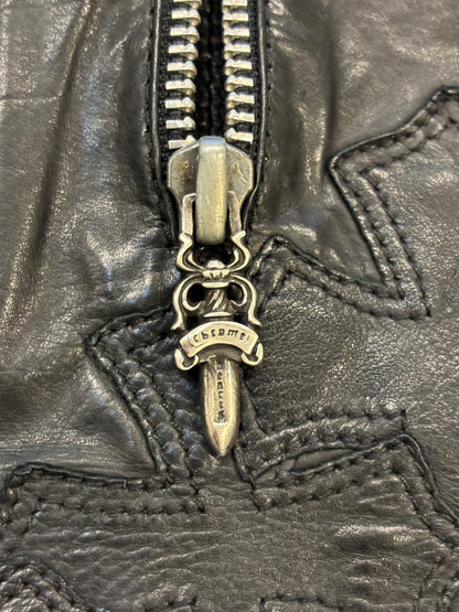 Chrome Hearts 1 of 1 Full Patches Leather EZ Rider Pullover Jacket